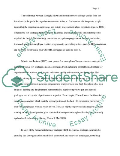 Strategic Human Resources Management