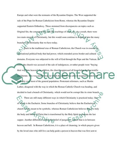 Religion and Ethics: Christianity