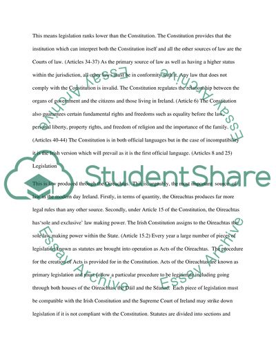 The Five Main Sources of Law in Ireland