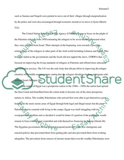 The Situation of Palestinian Refugees