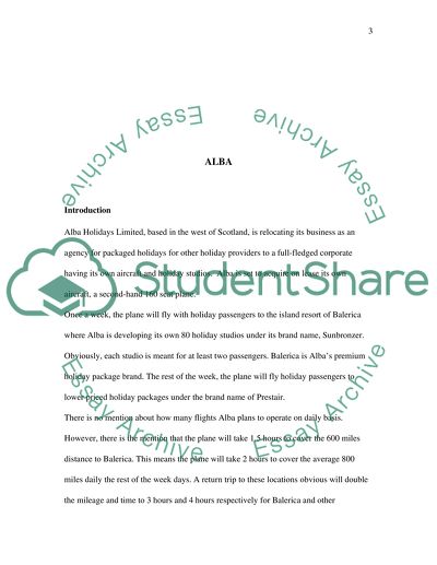 The Management of Alba Holidays Limited