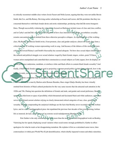 The Idea of Black Female Identity in the Harlem Renaissance