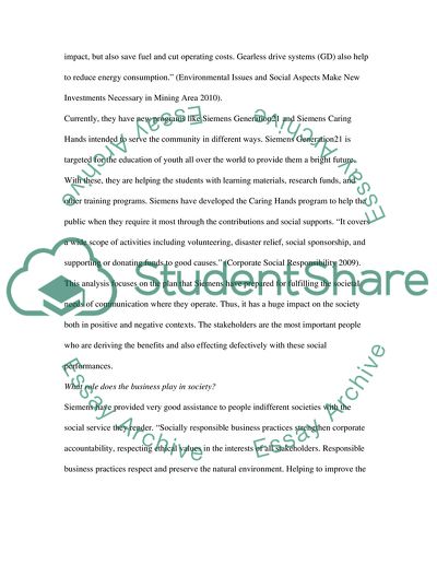 Siemens Social Performance