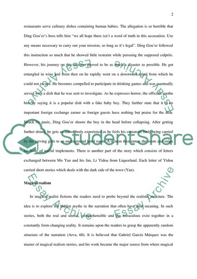 Magical Reality in Stories by Gabriel Garca Mrquez and Mo Yan