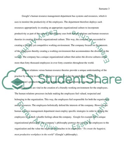 Human Resource Management Strategies at Google