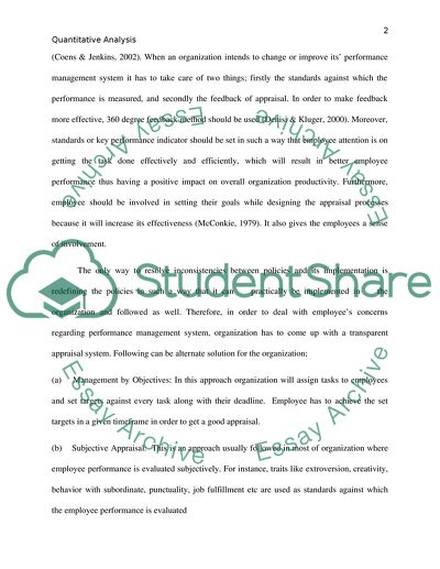 Quantitative Analysis Technique