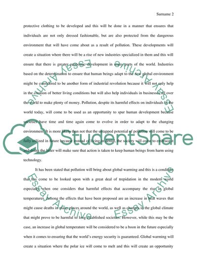 Pollution Use in Future Life