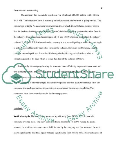 The Coca-Cola Financial Accounting