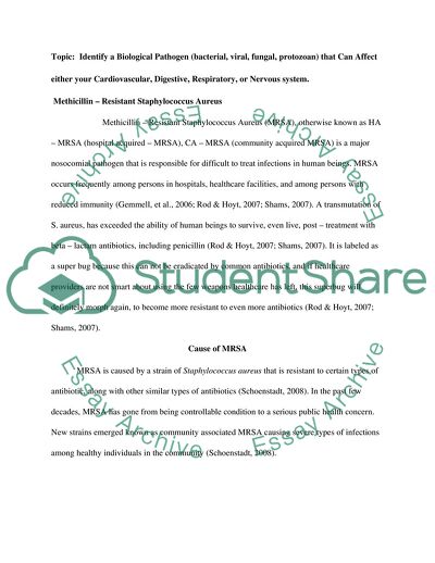 The Identification of a Biological Pathogen