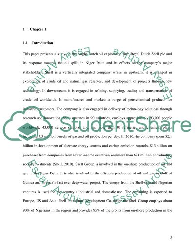 A Study of Shell Oil and its Stakeholders in Nigeri