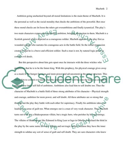 Analysis of Macbeth Classic Tragedy Written by William Shakespeares