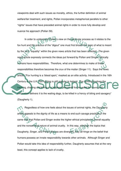 Irish News Article within the Perspective of Animal Welfare