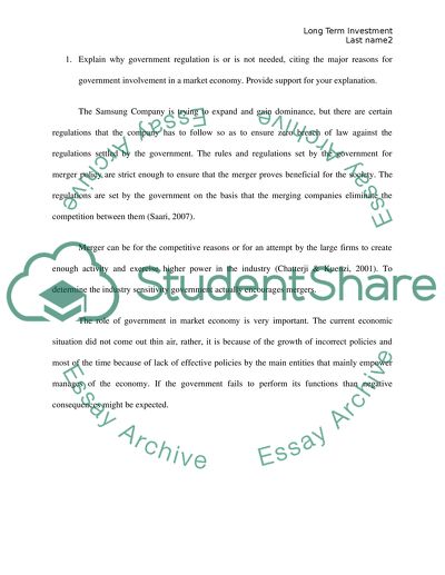 Long Term Investment