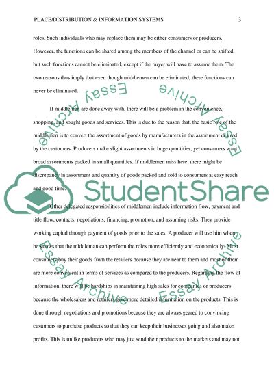 Place/Distribution & Information Systems