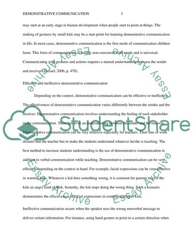 Demonstrative Communication Paper