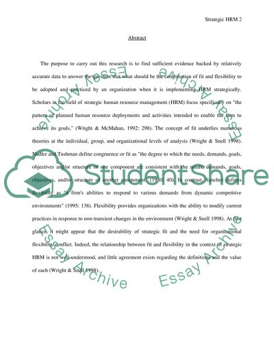 International Organizational Behavior: Strategic Human Resource Management