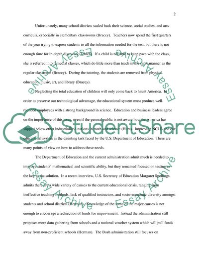 Teaching to No Child Left Behind: Forgetting Education