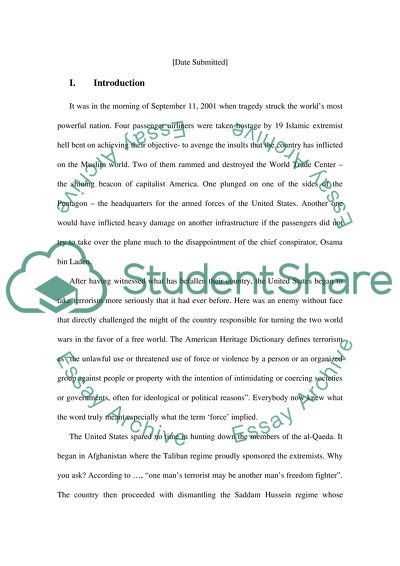 Post 9/11 Bombing Perspectives