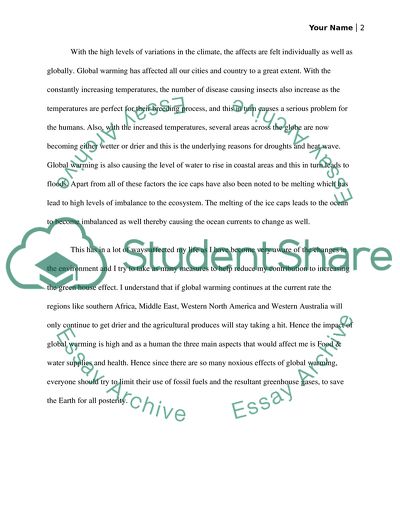 Global Warming: the High Levels of Variations in the Climate