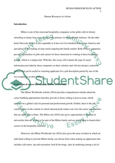 Human Resources in Action