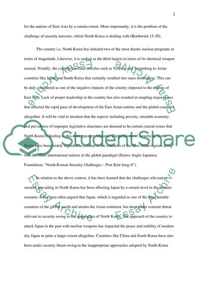 The Problems North Korea Poses For Contemporary East Asia