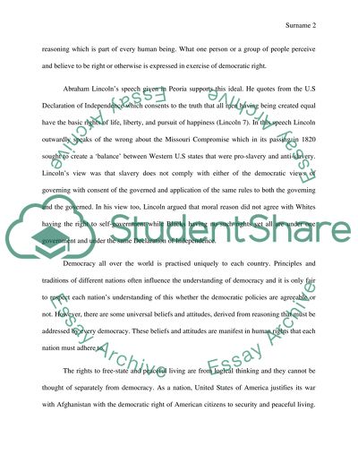 Link between Democracy and Reason