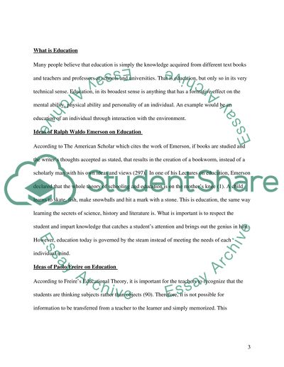 Education, in particular equality in education