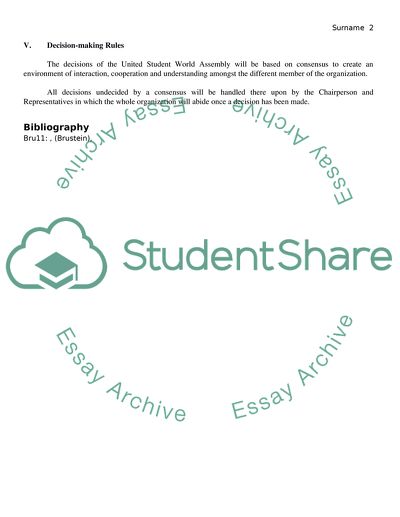 To Develop a United Student World