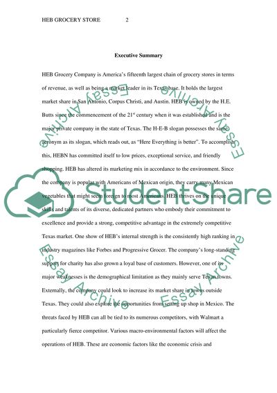 HEB Grocery Company Micro-environmental Analysis