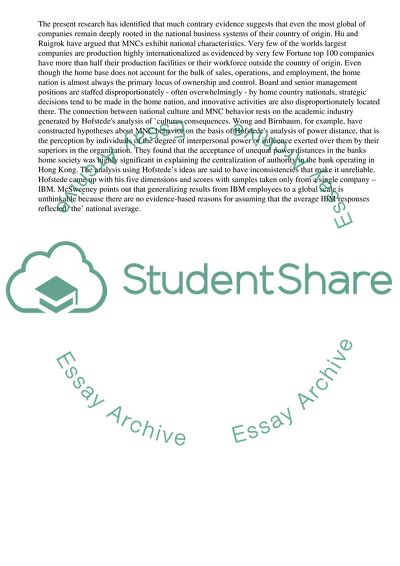 Multinational Corporations and Nationality