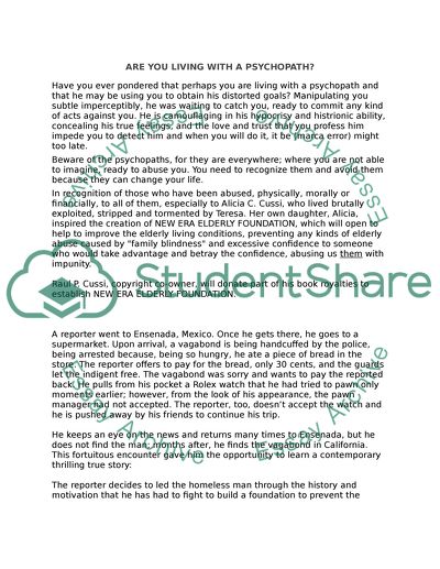 Are You Living With A Psychopath