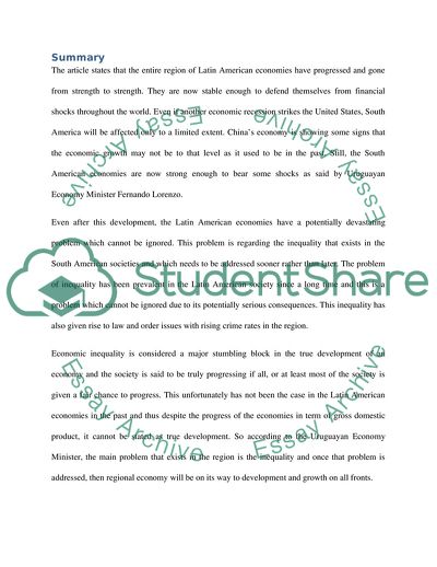 Economic Problem in Latin America