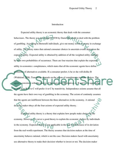 Expected Utility Theory