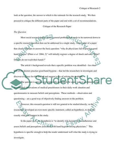 To critique a research article from a professional journal