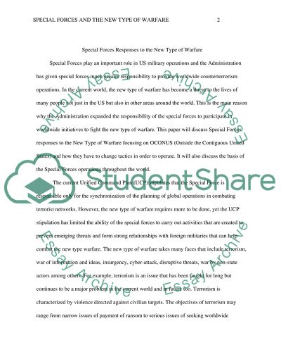 Special Forces Responses to the New Type of Warfare