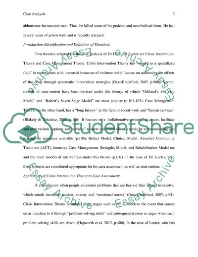 Analysis of Dr Hannibal Lecter: Comparing and Contrasting of Two Practice Theories