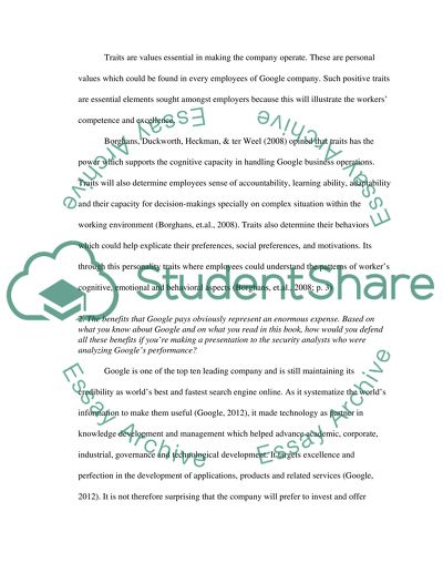 Human resources Management: Google