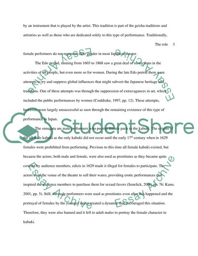 The Role of Women in Japanese Theatre