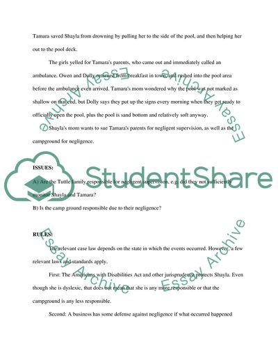 Internal Memorandum of Law