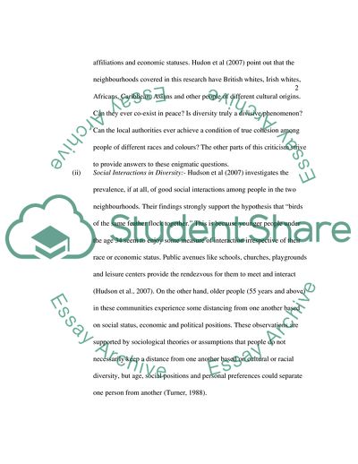 A Diverse Neighbourhood in England