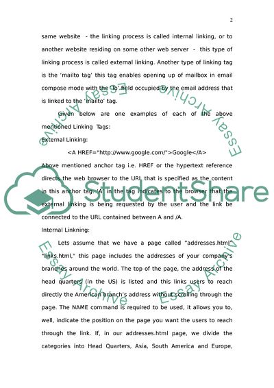 How HTML Tags and Links Work on the World Wide Web