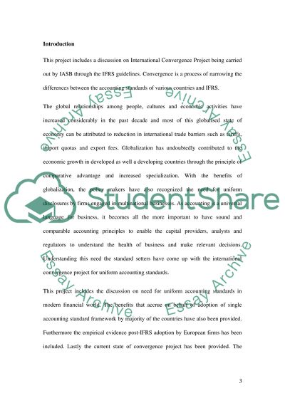 International Convergence Project & Its Relevance