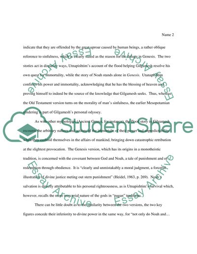 The Perspective of Inevitability: Fate and Redemption in the Ancient Flood Epics