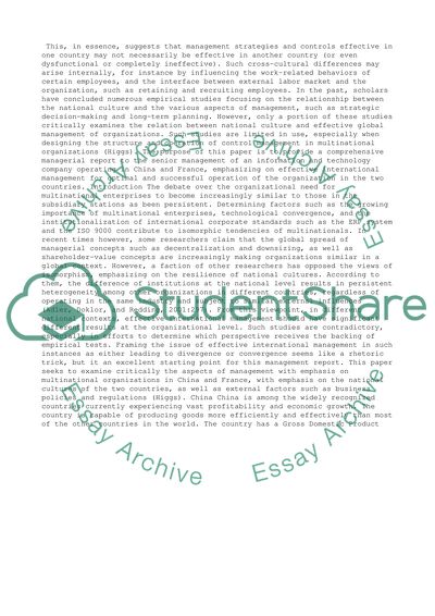 Effective International Management