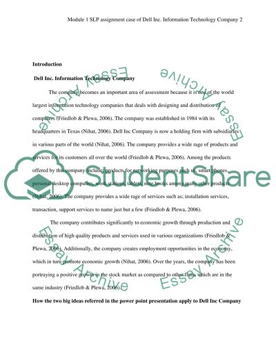 Case SLP: Macro: Introduction to Macro-Economics: The Big Picture