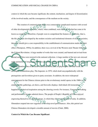 Communication and Social Change in China