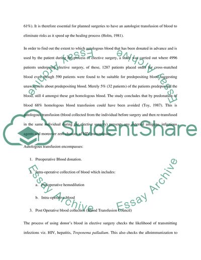 Blood Component Therapy