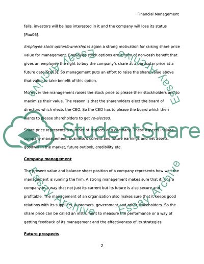 Present Value and Balance Sheet Position of a Company