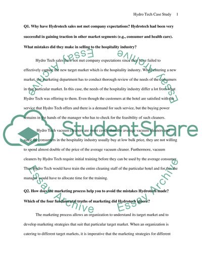 Marketing Process Questions