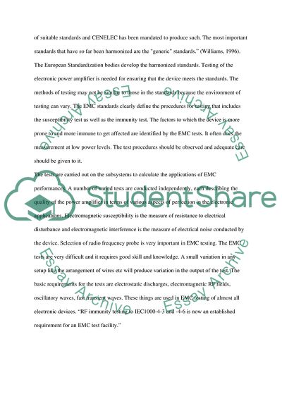 Electromagnetic Compatibility of Electronic Devices